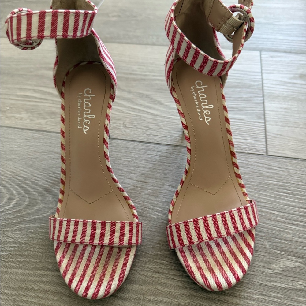 Anthropologies - Charles by Charles David Striped Heels ❤️‍🔥 - Picture 3 of 5